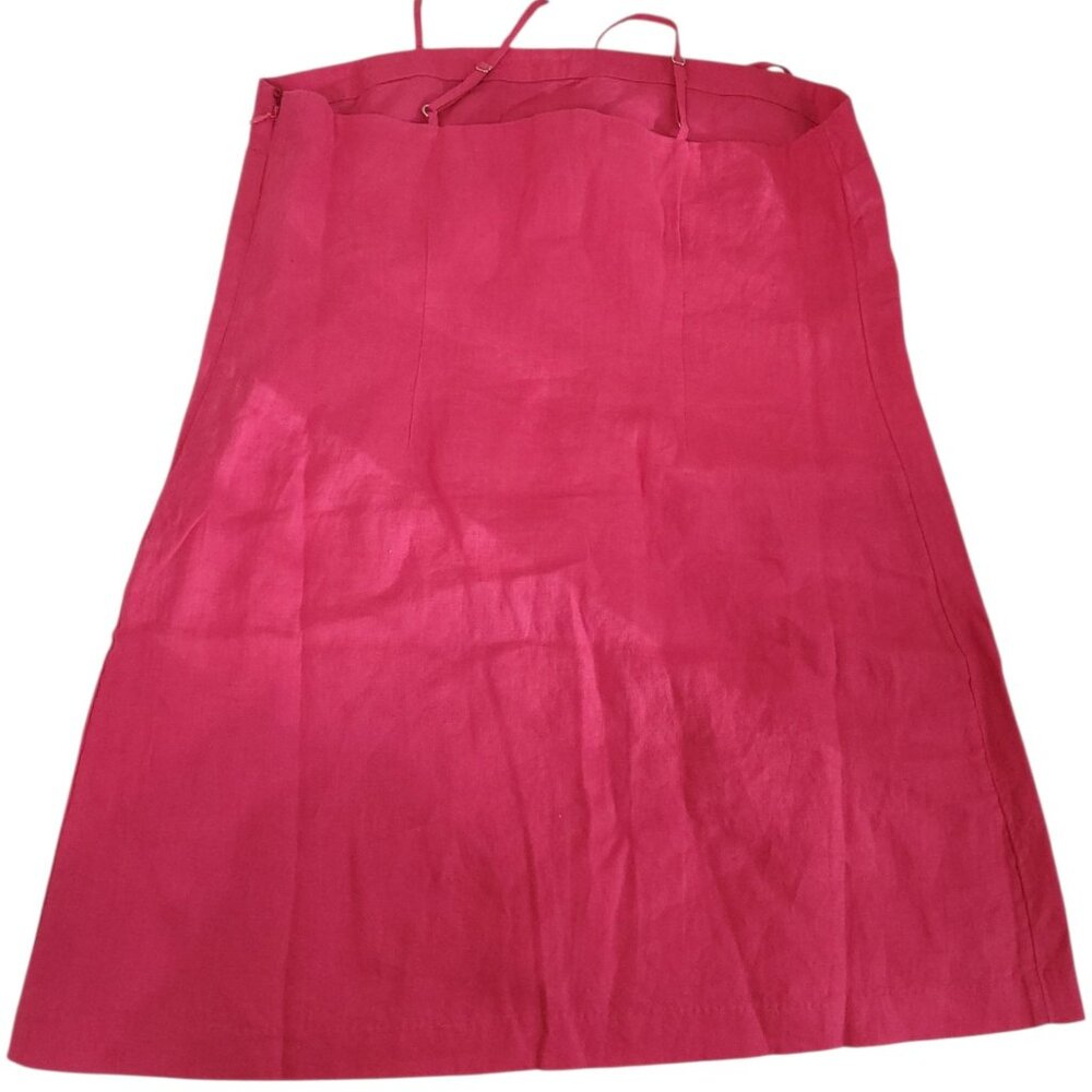 Seville Linen Mini Dress Raspberry Pink Sleeveless Adjustable Straps The Drop L - Picture 5 of 8